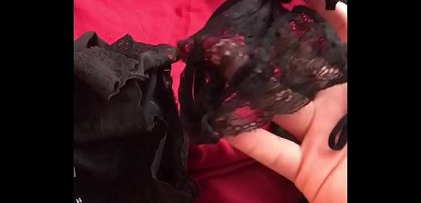  Going Through wifes sexy panties while shes at work